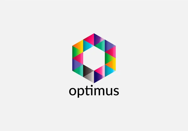 Optimus Abstract Tech Letter Initial Modern Logo Design Template —  Vetores de Stock