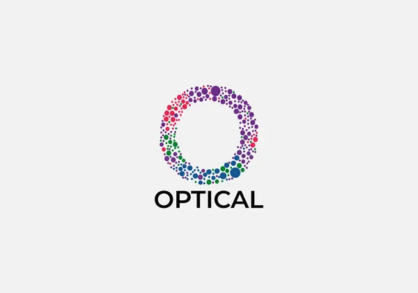 Optical Abstract Tech Letter Initial Modern Logo Design Template —  Vetores de Stock