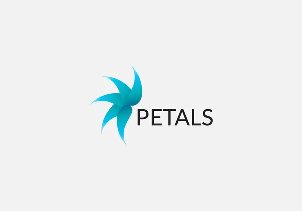 Petals Abstract Vector Icon Logo Design — 图库矢量图片