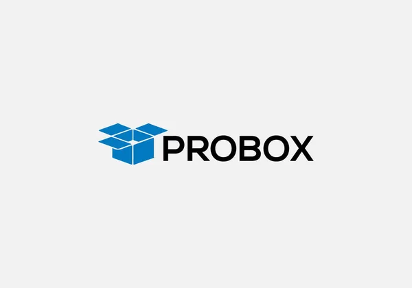 Probox Abstract Emblem Logo Design Template — Stock Vector