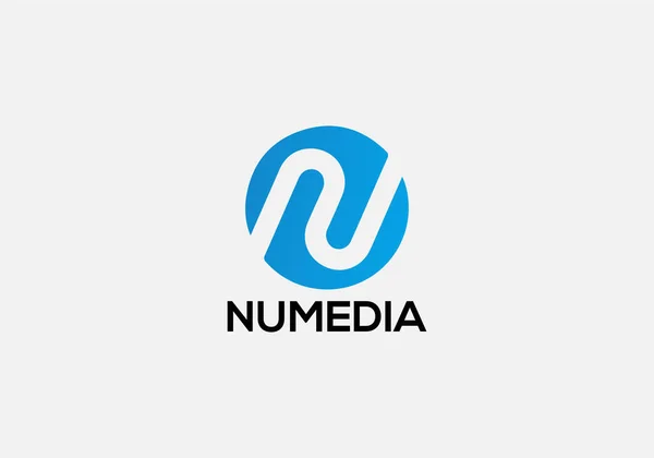Numedia Abstract Letter Modern Colorful Logo Design Ilustraciones de stock libres de derechos