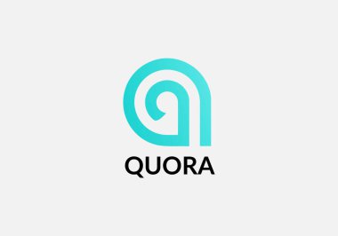 Quora Abstract q letter initial modern logo design