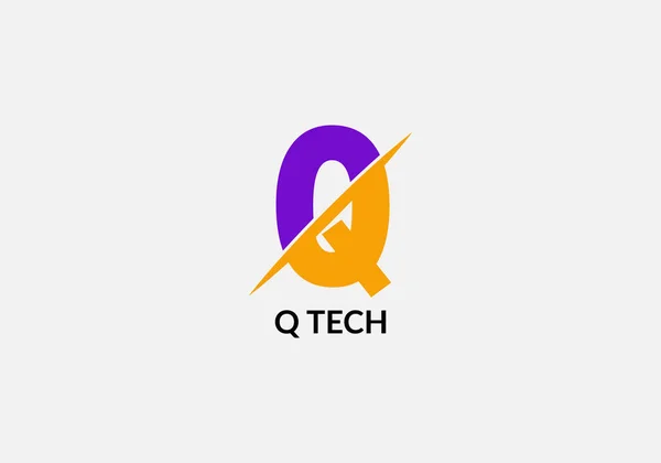 Tech Abstract Letter Modern Initial Lettermarks Logo Design —  Vetores de Stock