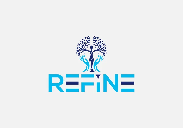 Refine Abstract Health Emblem Logo Design — Vettoriale Stock