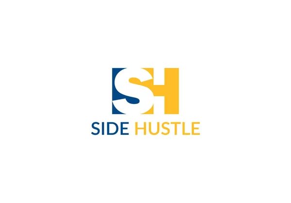 Side Hustle Abstract Letter Modern Logo Design — 图库矢量图片