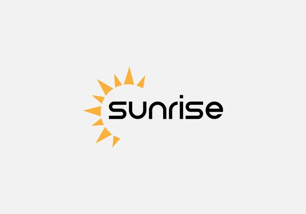 Sun Rise Abstract Emblem Logo Design — Stock Vector