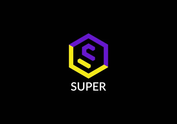 Super Abstract Letter Modern Logo Design — Stock Vector