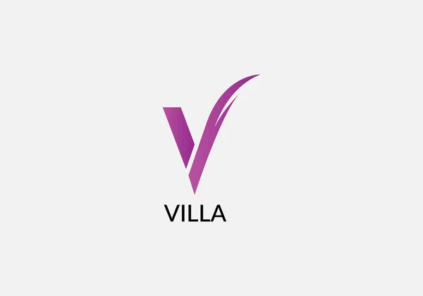 Villa Abstract Letter Modern Initial Logo Design — 图库矢量图片