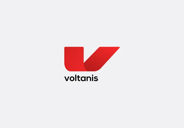 Voltains Abstract Letter Modern Initial Logo Design — 图库矢量图片