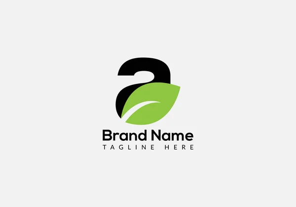 Eco Logo Letter Template Eco Letter Initial Eco Leaf Nature — Image vectorielle