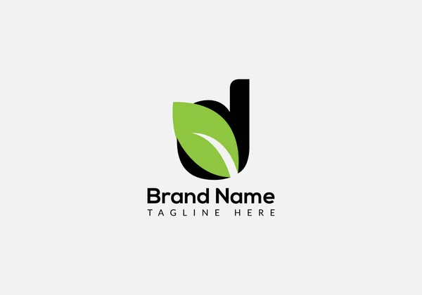 Eco Logo Letter Template Eco Letter Initial Eco Leaf Nature — Vetor de Stock