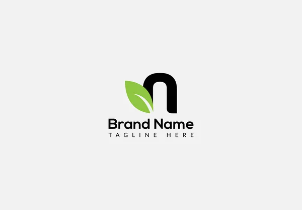 Eco Logo Letter Template Eco Letter Initial Eco Leaf Nature — Vettoriale Stock