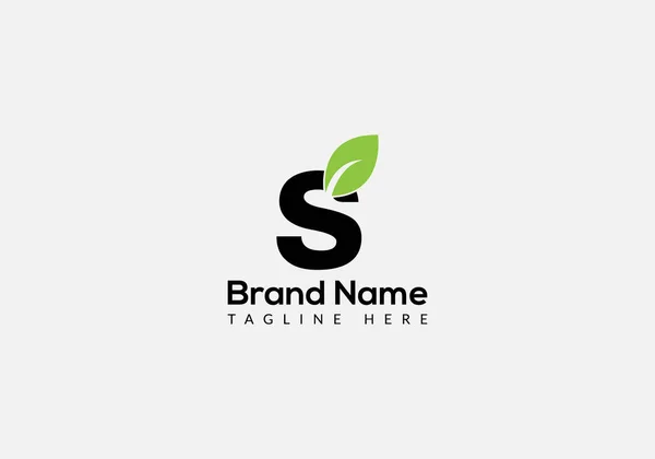 Eco Logo Letter Template Eco Letter Initial Eco Leaf Nature — Wektor stockowy