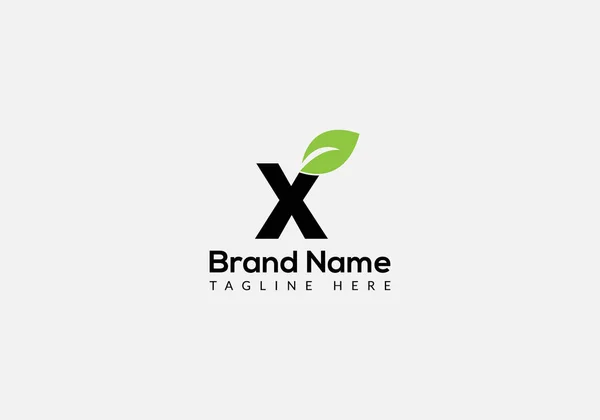 Eco Logo Letter Template Eco Letter Initial Eco Leaf Nature —  Vetores de Stock