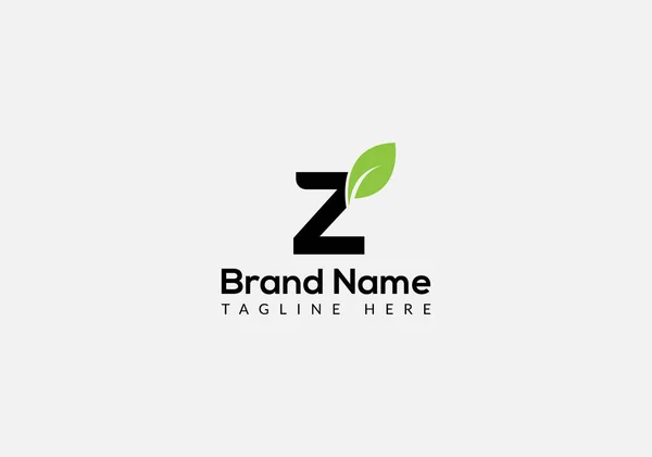 Eco Logo Letter Template Eco Letter Initial Eco Leaf Nature — Vetor de Stock