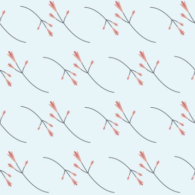 Beautiful floral seamless pattern with delicate field flowers on a beige background. Vector drawing for design of textile, fabrics, wallpaper, web sites and other.