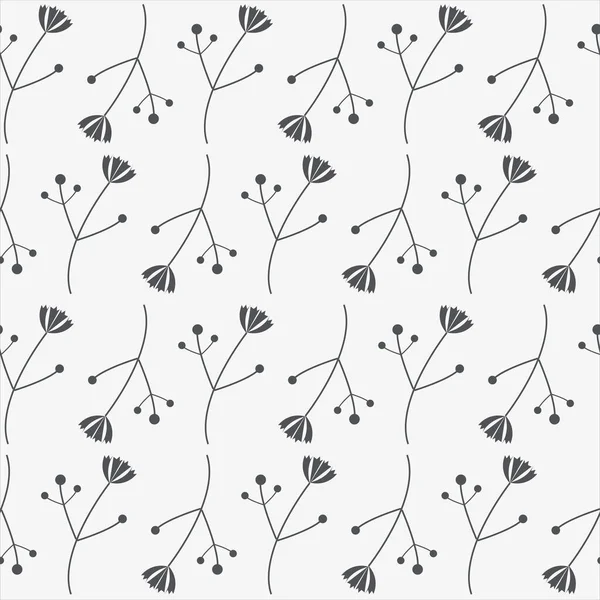 Beautiful Floral Seamless Pattern Delicate Field Flowers Beige Background Vector — Image vectorielle