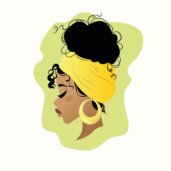 portrait of the beautiful swarthy girl with the raised curly hair