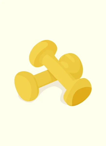 Olahraga Siap Gaya Hidup Aktif Dan Kesehatan Dumbbells Dan Botol - Stok Vektor