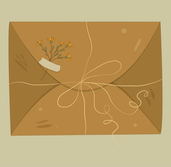 Jemné Vinobraní Obálky Květinovými Prvky Ilustrace — Stockový vektor