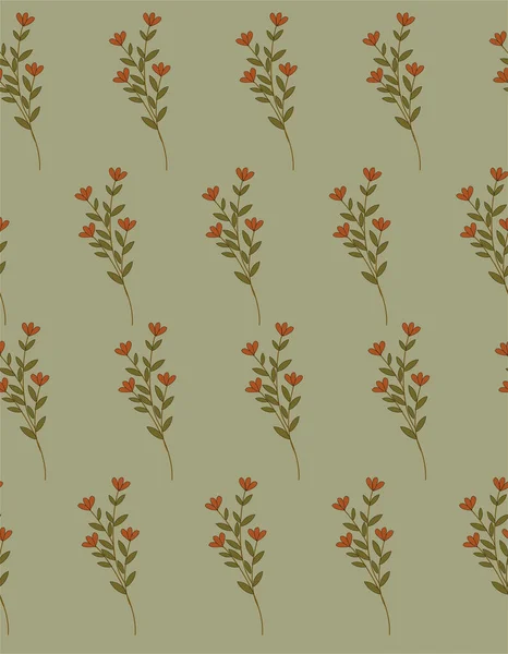 Délicat Dessin Main Peint Mewdow Motif Floral Sans Couture Vecteur — Image vectorielle