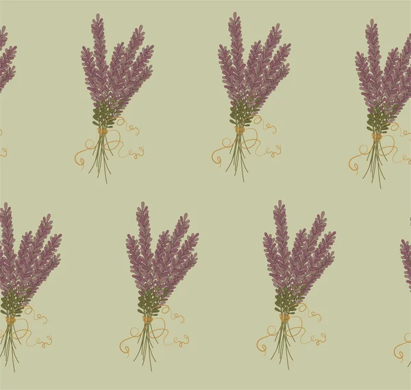 Bouquet Fleurs Lavande Isolé — Image vectorielle