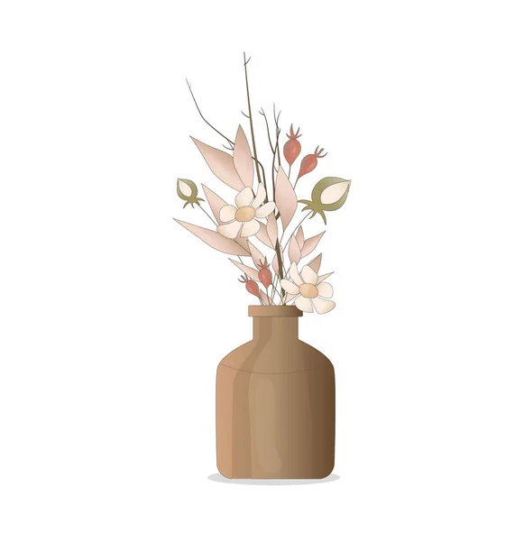 Virágcsokrok Csomagolásban Virágzó Növény Mák Liliom Eper Tulipán Kompozíció Dekoratív — Stock Vector
