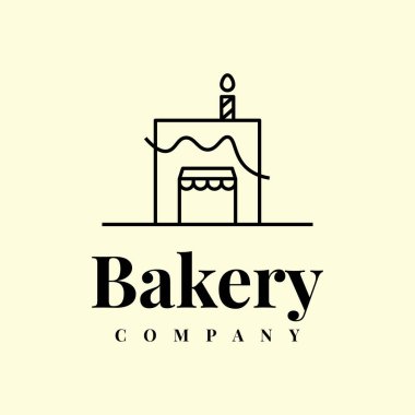 Pastane logosu pasta şablonu tasarımı