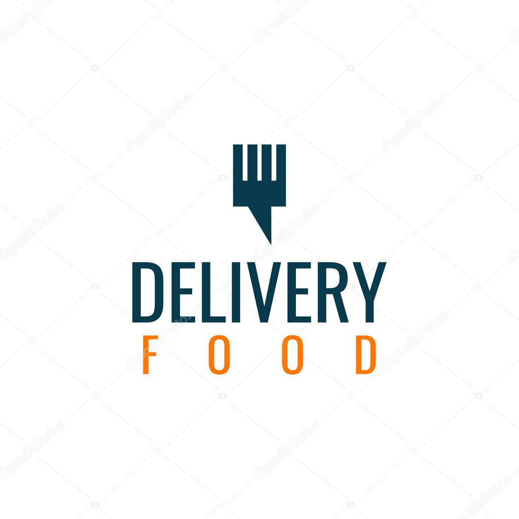Delivery food logo template design