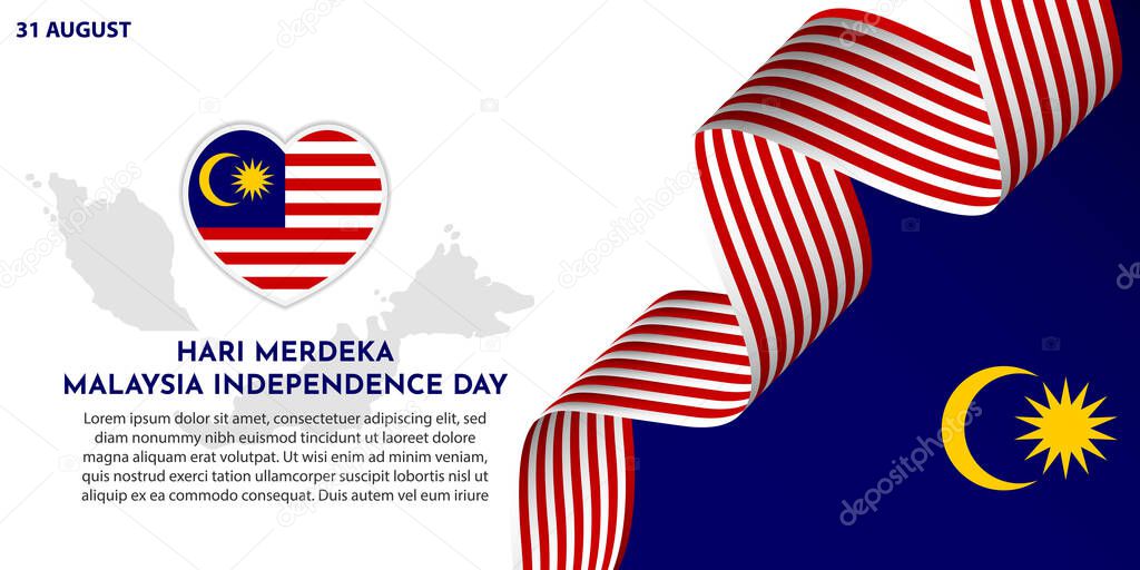 vector illustration of a background for independence day, malaysia