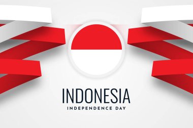 Bağımsızlık Günü arkaplanının vektör çizimi, Endonezya