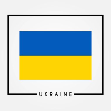 Ukrayna bayrağı, vektör illüstrasyonu