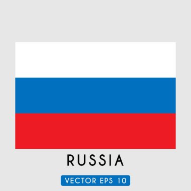 Rusya 'nın bayrağı. vektör illüstrasyonu