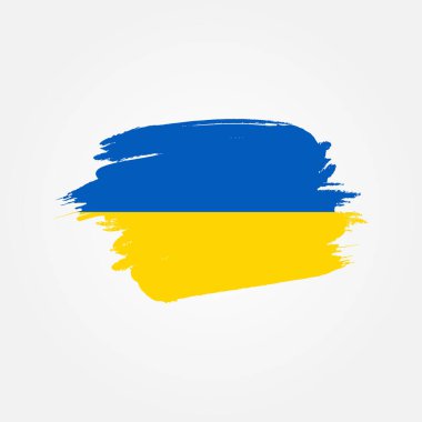 Ukrayna bayrağı, vektör illüstrasyonu