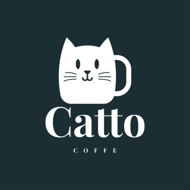 Catto coffe logo template design. vector eps 10