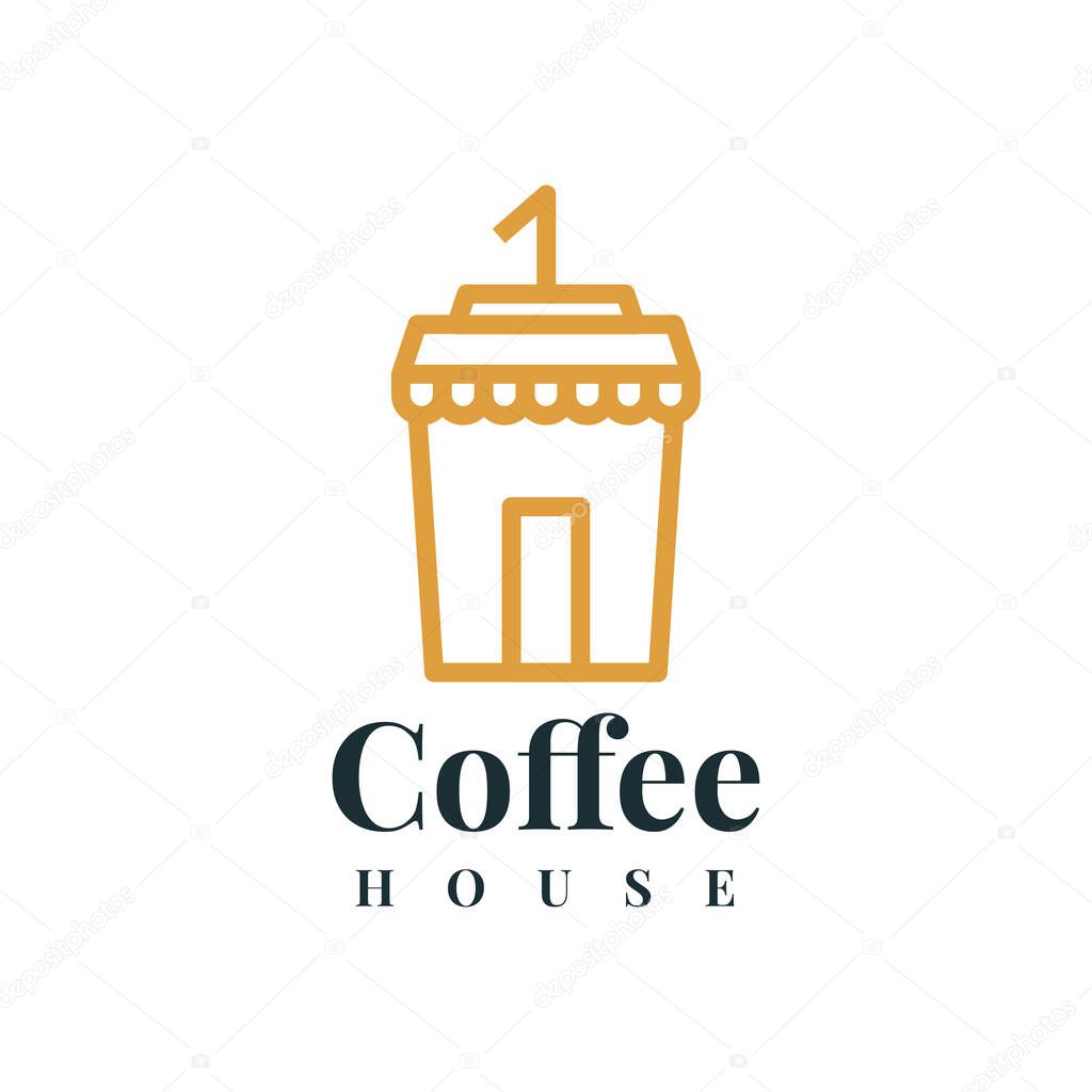 Coffee house logo template design. vector eps 10
