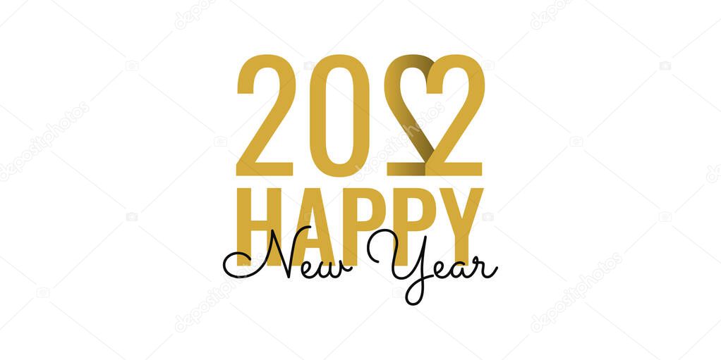 Happy new year 2022 illustration template design. Vector eps 10