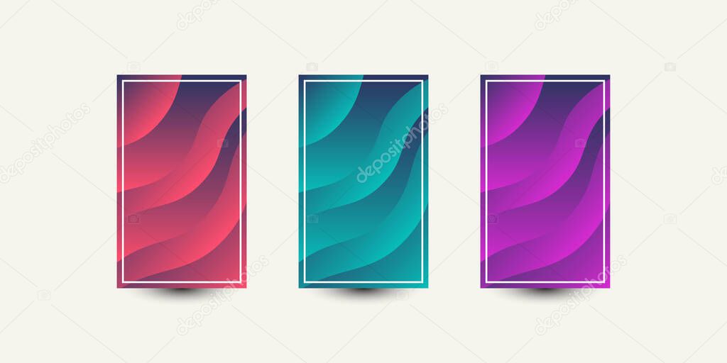 Abstract hand drawn patterns set background design