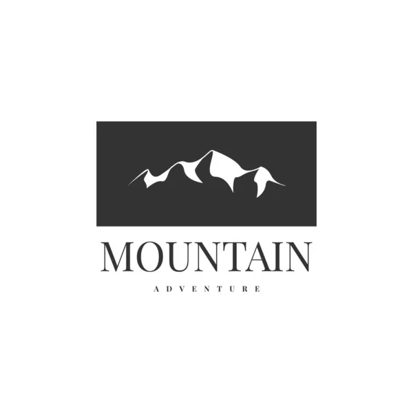 Mountain Flat Logo Illustration Template Design — стоковый вектор