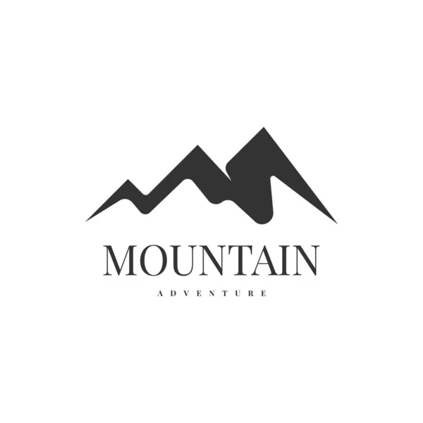 Mountain Flat Logo Illustration Template Design — стоковый вектор
