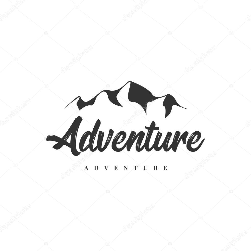 Adventure camp logo template design.