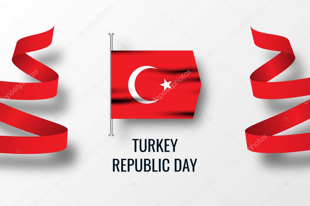 Turkey independence day background illustration template design.