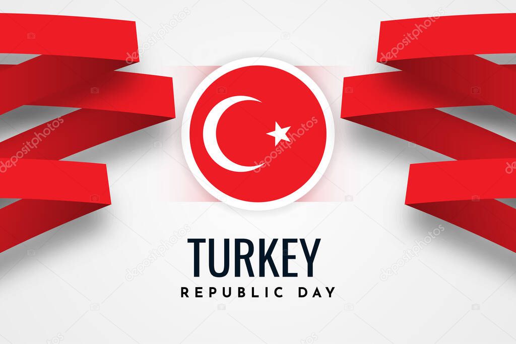Turkey independence day background illustration template design.