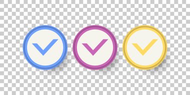 Simge dizayn şablonunu kontrol et. Vektör illüstrasyonu