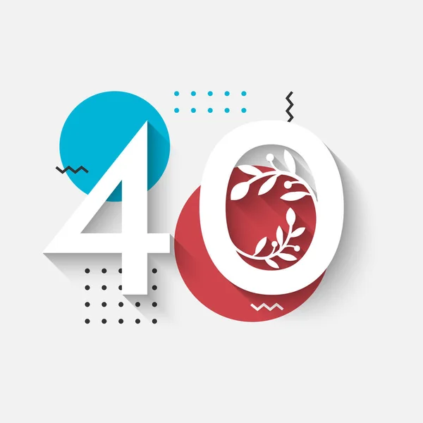 Years Anniversary Celebration Illustration Template Design — Stock Vector