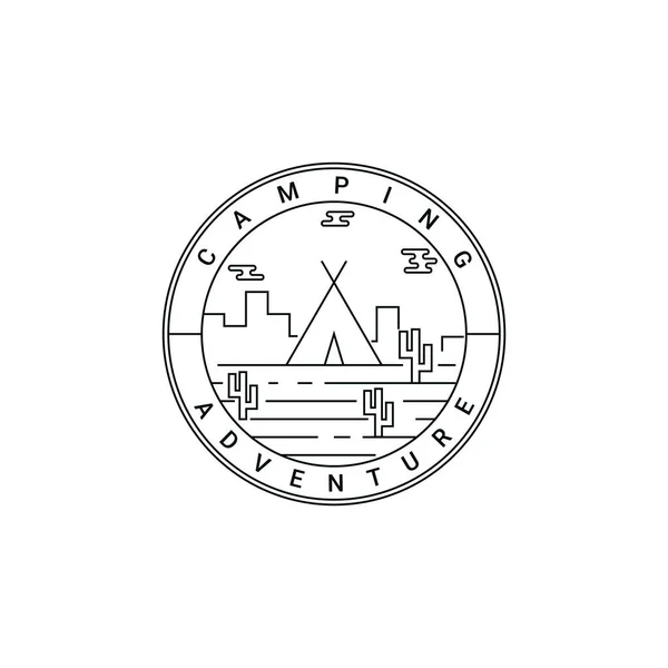 Adventure Camp Logo Template Design — Stockvektor