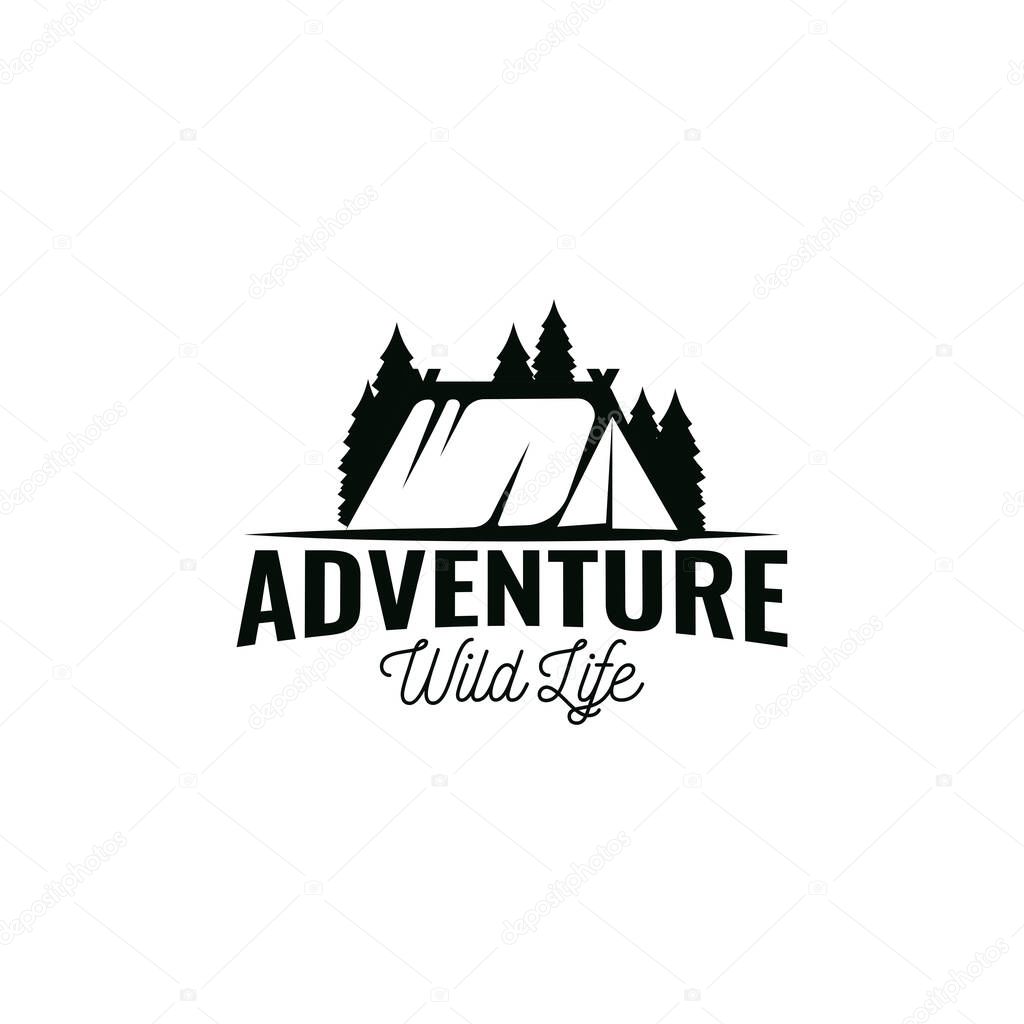 Mountain adventure logo template design.
