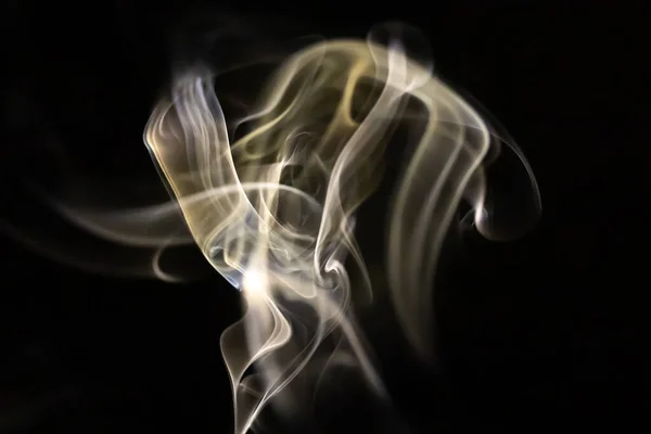 Dym Abstrakcyjny Obraz Czarnym Tle — Zdjęcie stockowe