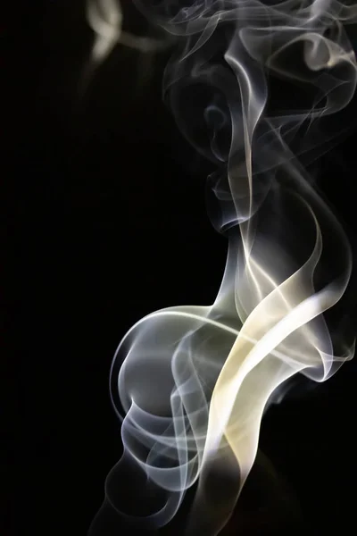 Dym Abstrakcyjny Obraz Czarnym Tle — Zdjęcie stockowe