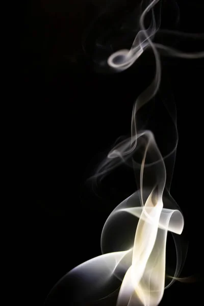 Абстрактное Изображение Дыма Черном Фоне — стоковое фото